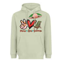Matcha Peace love summer Heavyweight Hoodie - NancyCooperArtShop