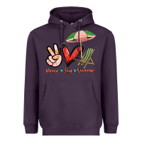 Plum Peace love summer Heavyweight Hoodie - NancyCooperArtShop