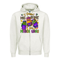 Oatmeal Heather i paused my game for mardi gras Zipper Hoodie - LillyAllenDesigns