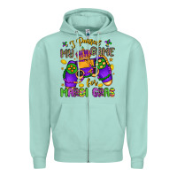Seafoam i paused my game for mardi gras Zipper Hoodie - LillyAllenDesigns