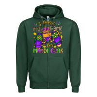 Sports Green i paused my game for mardi gras Zipper Hoodie - LillyAllenDesigns