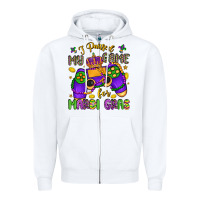 White i paused my game for mardi gras Zipper Hoodie - LillyAllenDesigns