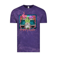 Cloud Purple happy easter gnomes farm truck Vintage Tee - Jasminsmagicworld