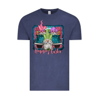 Vintage Denim happy easter gnomes farm truck Vintage Tee - Jasminsmagicworld