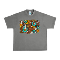 Tornado western cowhide horseshoe sunflower background Urban Heavy Tee - AdoDesignShop