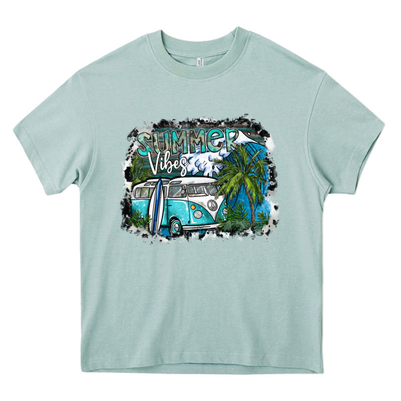 Summer Vibes Heavy Core Tee by SublimationCraftShop | Teevron