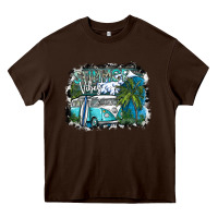 Chocolate Brown summer vibes Heavy Core Tee - SublimationCraftShop