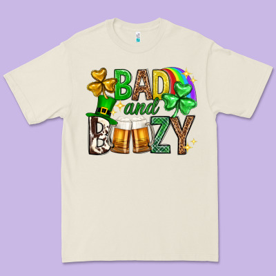Bad And Boozy St. Patricks Day Premium Tee Designed By Neo Western