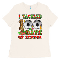 Bone i tackled 100 days of school soccer Ladies Tee - Zillion Design Studio