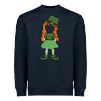Navy leprechaun girl faceless Heavyweight Sweatshirt - MaliasSmallBusiness