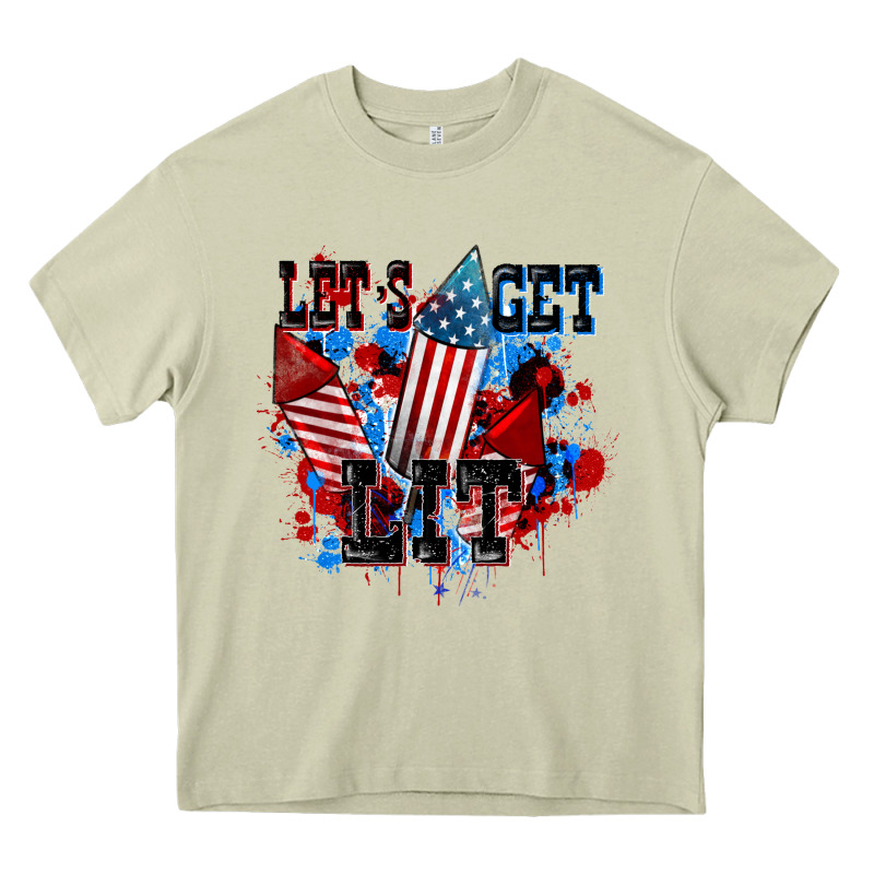 Let's Get Lit 4th Of July Heavy Core Tee by CowGirlArtShop | Teevron