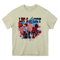 Mossy Let's get lit 4th of july Heavy Core Tee - CowGirlArtShop