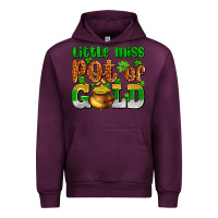 Mauve Wine St. Patrick's little miss pot of gold Urban Hoodie - OliviaCreatesArt