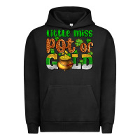 Pigment Black St. Patrick's little miss pot of gold Urban Hoodie - OliviaCreatesArt