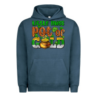Pigment Midnight Navy St. Patrick's little miss pot of gold Urban Hoodie - OliviaCreatesArt