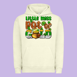 St. Patrick's Little Miss Pot Of Gold Urban Hoodie Designed By Oliviacreatesart