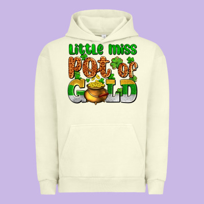 St. Patrick's Little Miss Pot Of Gold Urban Hoodie Designed By Oliviacreatesart