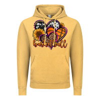Vintage Mustard basketball hearts Vintage Hoodie - Jasminsmagicworld