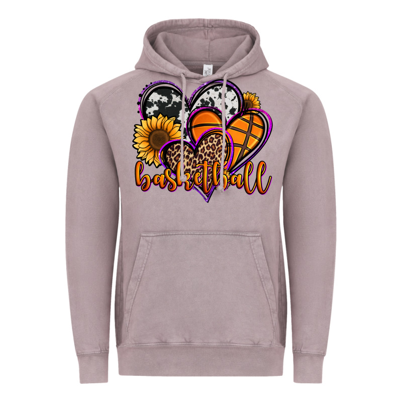 Basketball Hearts Vintage Hoodie by Jasminsmagicworld | Teevron