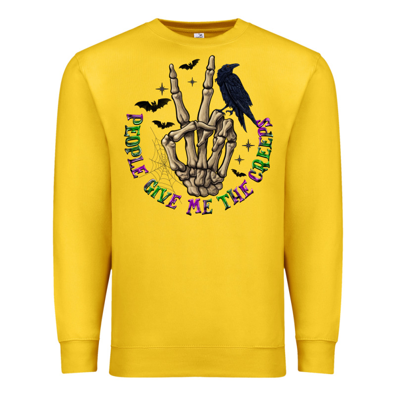 People Give Me The Creeps Premium Sweatshirt by texasbilliewilder | Teevron