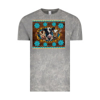 Western Baby Cow Turquoise Gemstones  Leopards Vintage Tee | Teevron