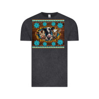 Vintage Black western baby cow turquoise gemstones  leopards Vintage Tee - BarkalooDesign