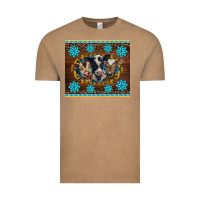 Vintage Coffee western baby cow turquoise gemstones  leopards Vintage Tee - BarkalooDesign
