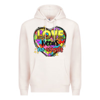 Pale Pink Love needs no words Premium Hoodie - NancyCooperArtShop