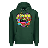 Sports Green Love needs no words Premium Hoodie - NancyCooperArtShop