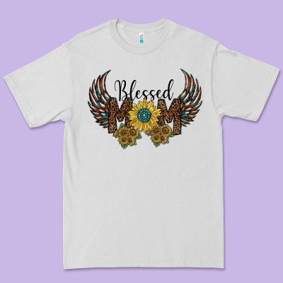 Blessed Mom Premium Tee Designed By Sublimationcraftshop
