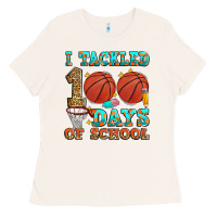 Bone i tackled 100 days of school basketball Ladies Tee - Zillion Design Studio
