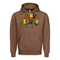 Chestnut juneteenth free ish since 1865 Zipper Hoodie - LillyAllenDesigns