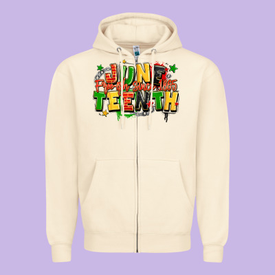 Juneteenth Free Ish Since 1865 Zipper Hoodie Designed By Lillyallendesigns