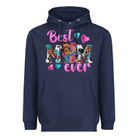 Navy Best Mom Ever Afro Woman Heavyweight Hoodie - texasbilliewilder