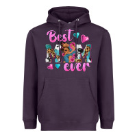 Plum Best Mom Ever Afro Woman Heavyweight Hoodie - texasbilliewilder