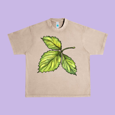 Green Leaf Urban Heavy Tee Designed By Barkaloodesign