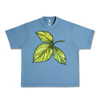 Pebble Blue green leaf Urban Heavy Tee - BarkalooDesign