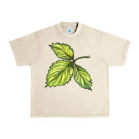 Sandshell green leaf Urban Heavy Tee - BarkalooDesign