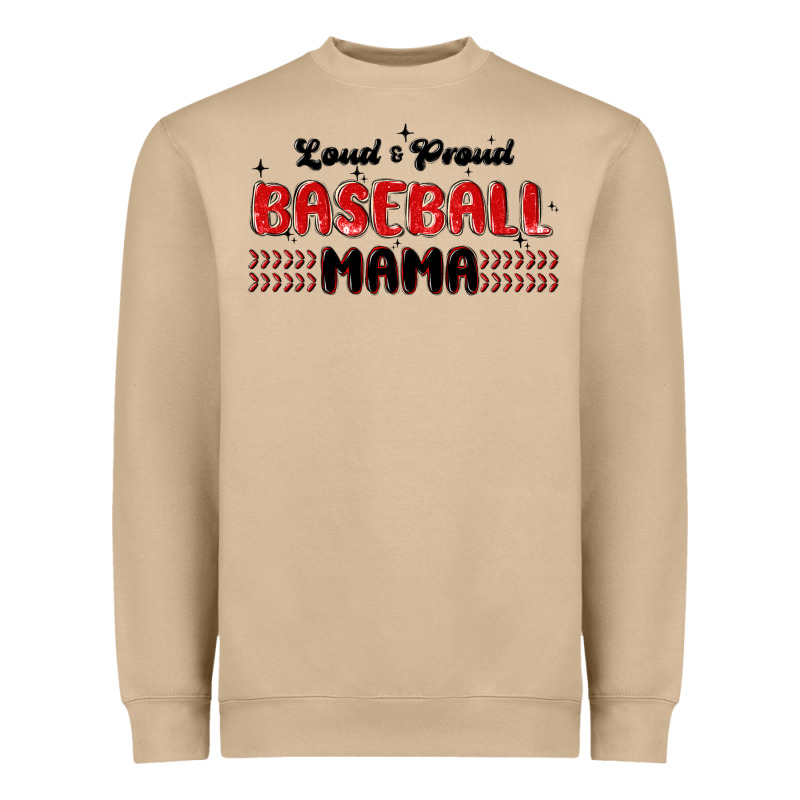 Loud And Proud Baseball Mama Heavyweight Sweatshirt by MaliasSmallBusiness | Teevron
