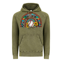 Vintage Olive baseball rainbow Vintage Hoodie - Artiststas
