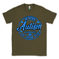Army Green autism awareness Classic Tee - MaliasSmallBusiness
