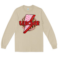 Mushroom teacher lightning bolt valentines day Long Sleeve Tee - MaliasSmallBusiness
