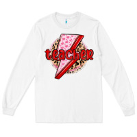 Teacher Lightning Bolt Valentines Day Long Sleeve Tee | Teevron