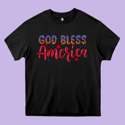 God Bless America Heavy Core Tee Designed By Neo Western