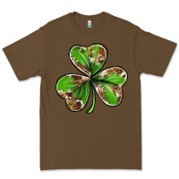 Cacao Cowhide leopard shamrock 4th of july Premium Tee - Neo Western