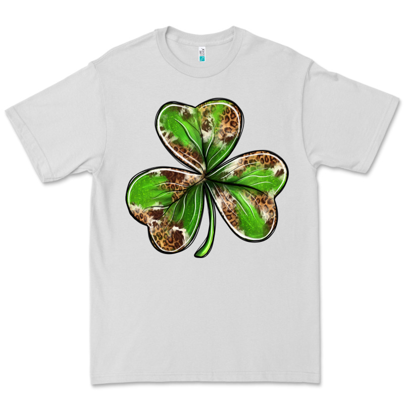 Cowhide Leopard Shamrock 4th Of July Premium Tee by Neo Western | Teevron