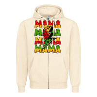 Sandshell mama lightning bolt juneteenth Zipper Hoodie - LillyAllenDesigns