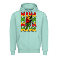 Seafoam mama lightning bolt juneteenth Zipper Hoodie - LillyAllenDesigns