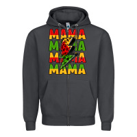 Mama Lightning Bolt Juneteenth Zipper Hoodie | Teevron