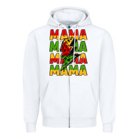 White mama lightning bolt juneteenth Zipper Hoodie - LillyAllenDesigns